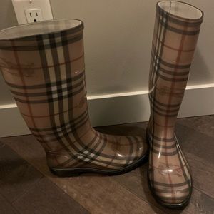Burberry rain boots